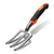 Orange 8-Piece Heavy-Duty Gardening Tool Set with Ergonomic Handles and Storage Bag