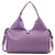 Purple Oxford Fabric Women's Shoulder Bag, Large Capacity Yoga & Gym Bag with Separate Shoe Compartment - Stylish & Functional Sport Bag