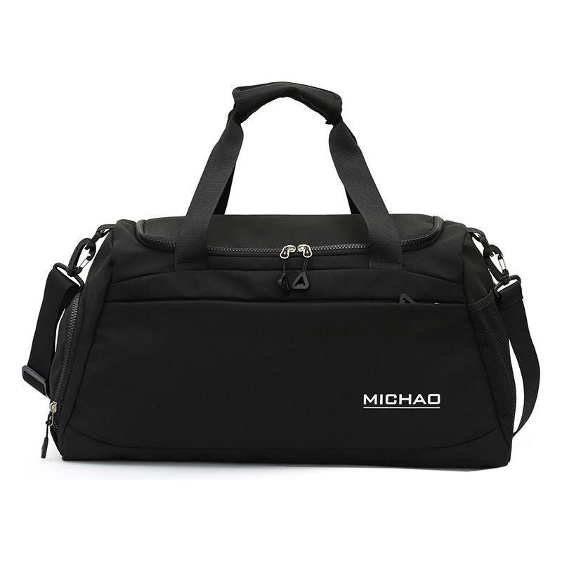 Black Large Capacity Gym Bag with Wet and Dry Separation – Multifunctional Travel, Sports, and Swimming Bag for Men and Women