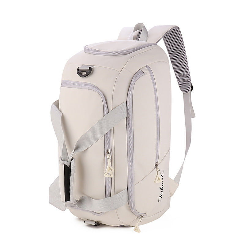 White Large Capacity Travel Backpack – Multi-Function Carry-On Bag for Clothes, Luggage Storage, and Business Trips