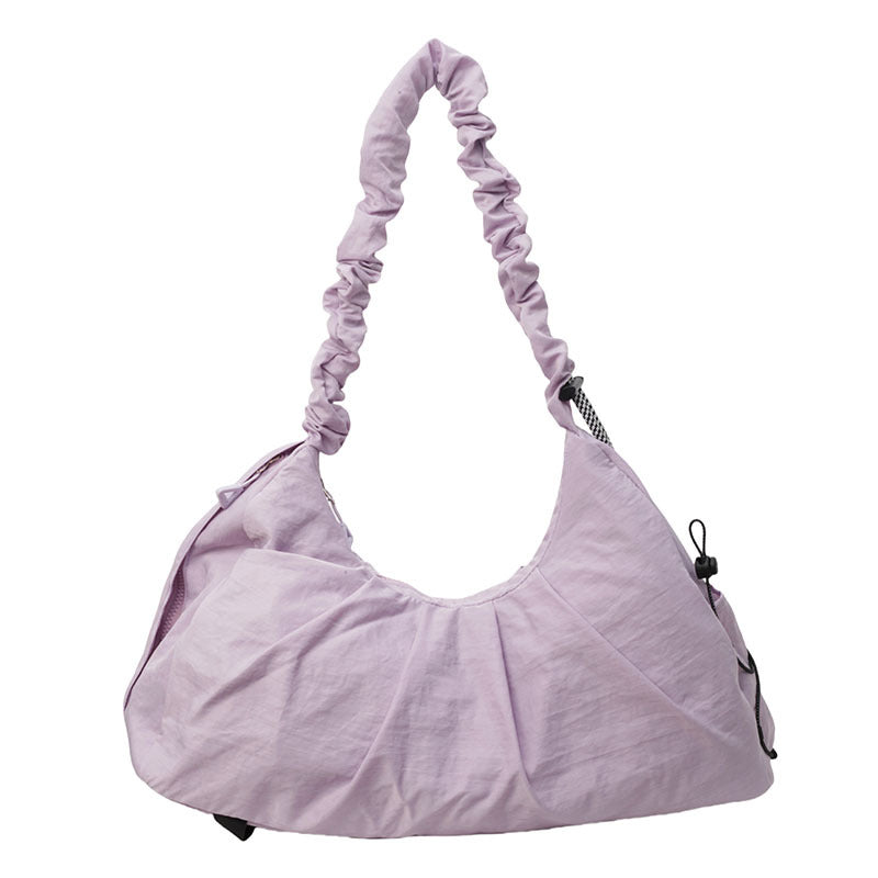 Purple Fashionable Lightweight Shoulder Bag - Compact Fitness Yoga Sports Bag for Women, Casual Training Bag