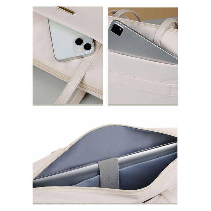 White Women’s Work Tote Bag – New Fashionable Laptop Bag, Large Capacity Business Briefcase, Commute & Office Tote