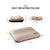 Beige Automatic Inflatable 3D Outdoor Sponge Pillow - Portable Camping Travel Neck Cushion, Comfortable Air Mattress for Tent, Versatile Nap Pillow