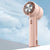Pink Outdoor Handheld Cooling Fan - Mini Macaron Portable Desk Fan with Carabiner, Ideal for Home, Travel, and Hiking