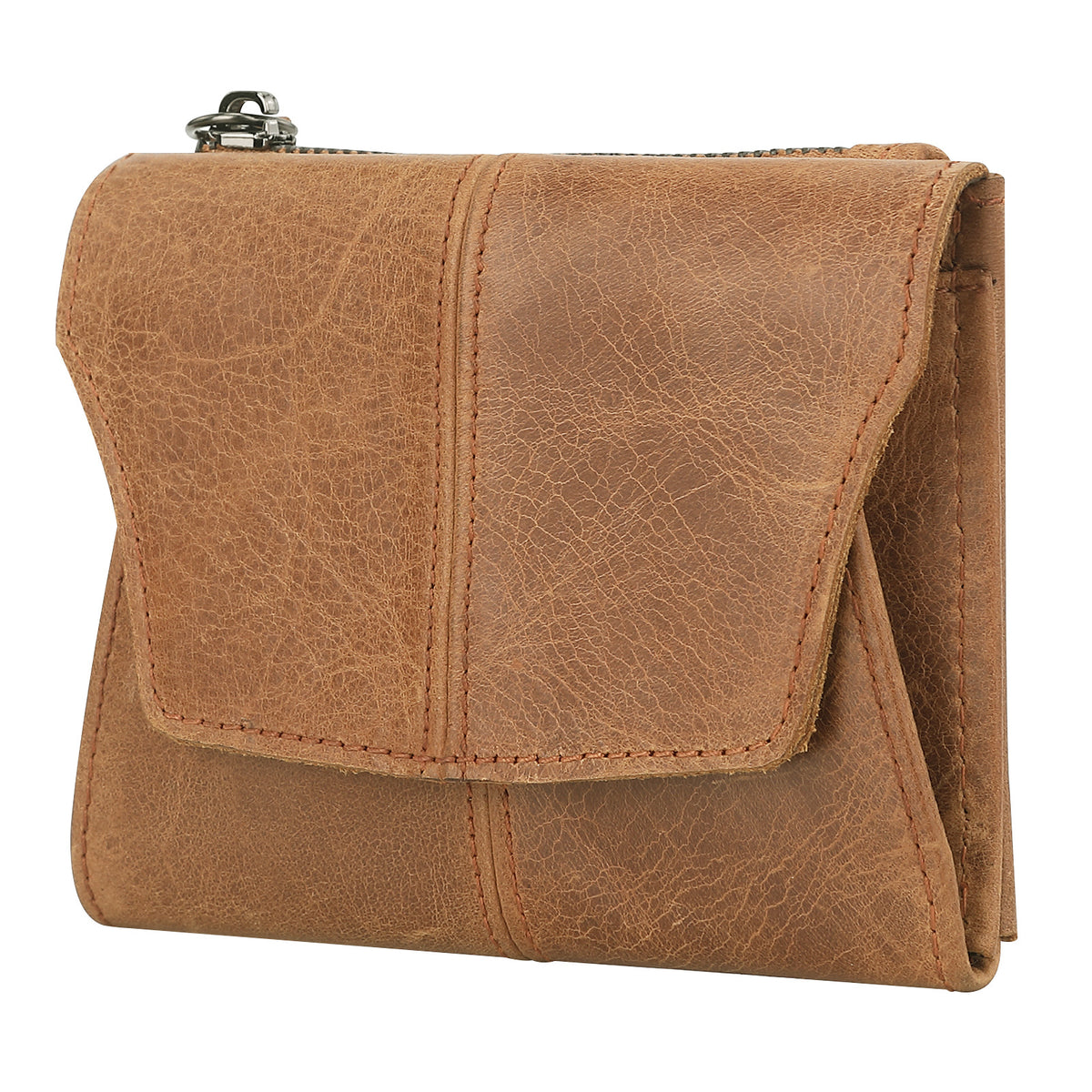 Light Brown Genuine Leather Women's Wallet - Multifunctional Coin &amp; Card Holder, Fashionable Card Box in Top-Grade Cowhide