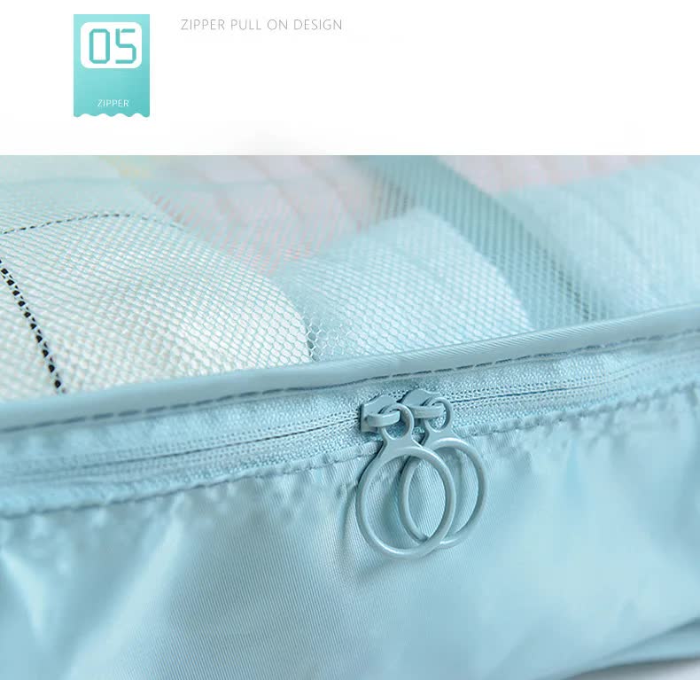 Beige 8-Piece Travel Organizer Set - Packing Bags for Clothes, Shoes, Underwear, and Toiletries with Drawstring and Zip Pouches