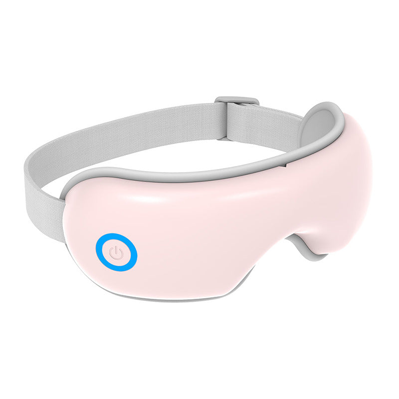 Pink Air Compression Eye Massager, Heated Eye Massager with Vibration &amp; Bluetooth Music, Portable Eye Care Device