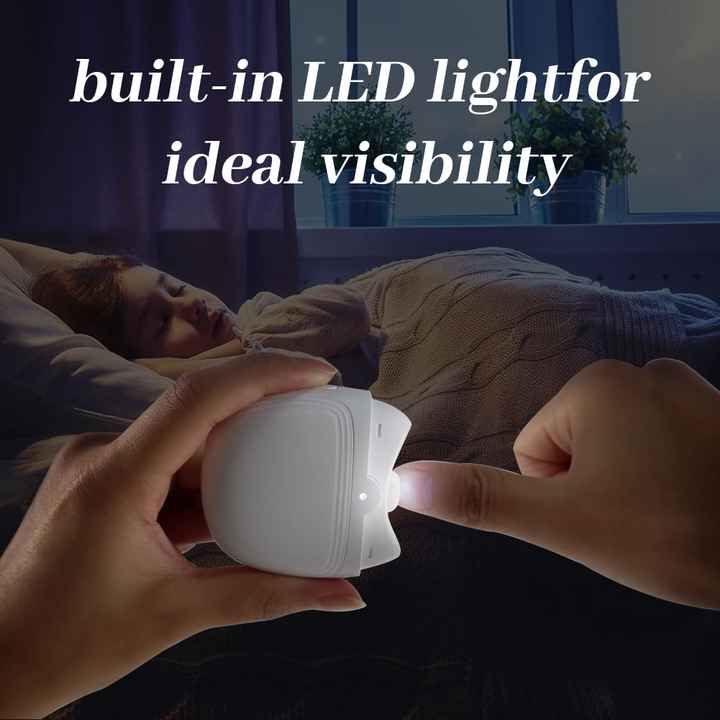 Pink Automatic Electric Nail Trimmer with LED Light, Rechargeable Nail Clipper and File for Adults & Kids, Portable Nail Care Device