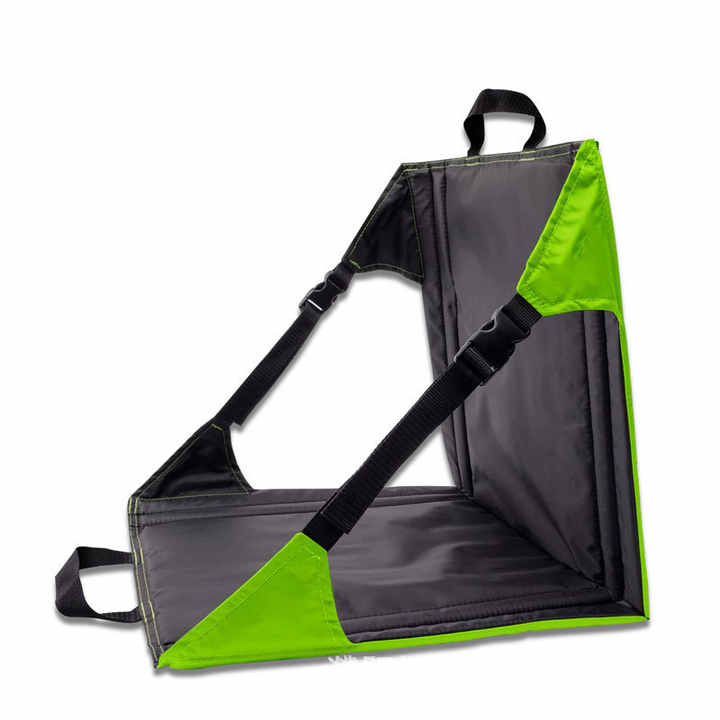Green And Black Portable Outdoor Camping Seat Pad with Backrest, Foldable &amp; Waterproof Concert Cushion, 600D Oxford Fabric, Ideal for Hiking &amp; Picnics