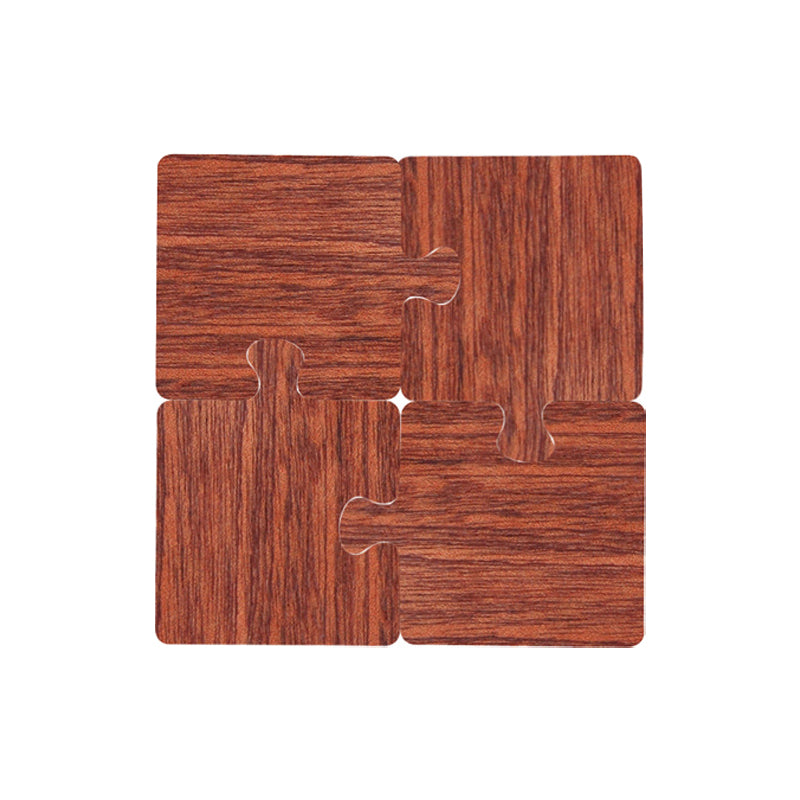 Reddish Brown Natural Black Walnut Wooden Coasters, Heat-Resistant Tea Cup Pads, Puzzle-Shaped Drink Mats, Eco-Friendly Tea Accessories Set