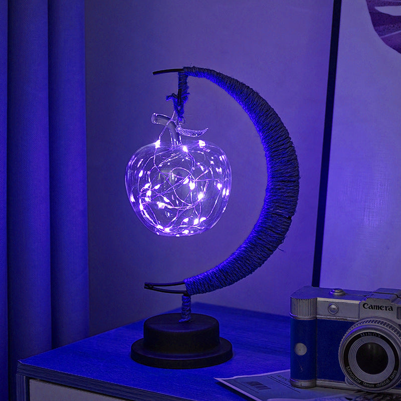 Blue Apple USB model Night Light LED Decorative Light with Blue Glow, USB Powered, Perfect for Bedroom, Party &amp; Gift