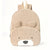Cute Khaki Bear Backpack - Soft Corduroy Material with Adjustable Straps
