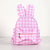 Pink Kids Bunny Ear Gingham Backpack - Cute Mini Bag for Girls