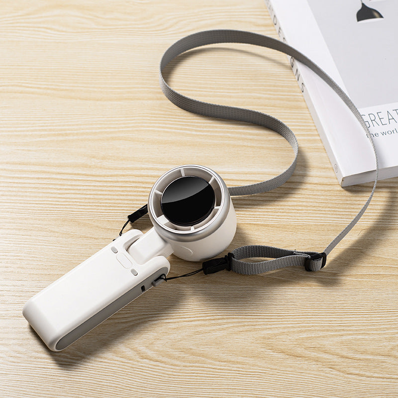 Green Portable Handheld Mini Fan - USB Rechargeable Desktop Fan for Outdoor and Indoor Use