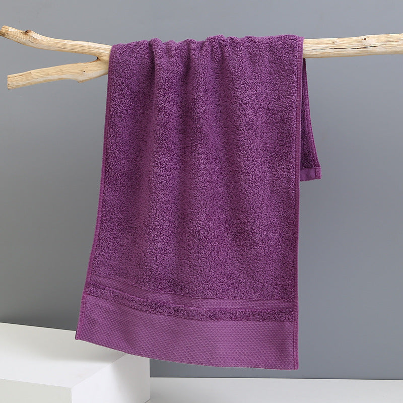 Purple Luxury 100% Cotton Face Towel Set - 3-Piece Thick & Absorbent Towels