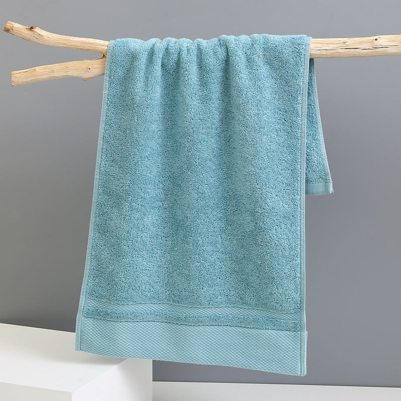 Light Blue Luxury 100% Cotton Face Towel Set - 3-Piece Thick &amp; Absorbent Towels