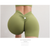 M Green Women's V-Back Scrunch Butt Yoga Shorts - High-Waisted Seamless Workout Shorts