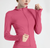 S Rose-red High-Stretch Slim Fit Yoga Jacket - Full Zip Workout Sports Jacket for Women