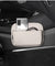 Off White PU Leather Car Storage Organizer with Dual Charging Holes and Inner Mesh Pocket, Multi-functional Door Handle Hanging Bag for Phones and Accessories, Lightweight and Durable