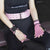 1 Pair Purple Durable Gym Palm Guard with Ultra-fiber Leather for Heavy Lifting - Wrist Support Straps for Pull-ups and Deadlifts