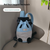 Size XL Blue-Gray Patchwork Pet Backpack Dog Carrier Cat Travel Bag - Breathable, Portable & Hands-Free Four-Leg Design