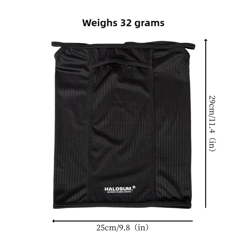 2 Pcs Black UV Protection Breathable Cycling Face Mask with Ear Hooks – Summer Ice Silk Neck Gaiter for Men and Women