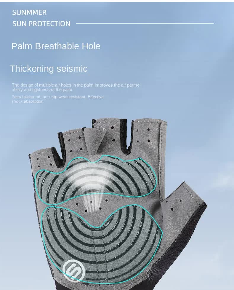 Size XL Bright Green Breathable Half-Finger Cycling Gloves - Anti-Slip, Shockproof, and Durable for Men & Women