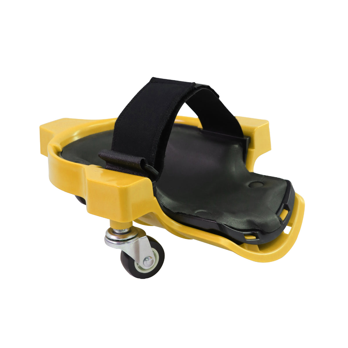 1 Pair Set Yellow Multi-Function Knee Pads with Swivel Wheels for Comfortable Knee Protection - Ideal for Construction, Tiling, Woodworking &amp; More