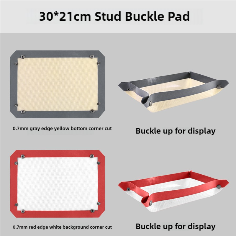 2-piece set (Gray Edge Yellow Background + Red Edge White Background) Non-stick Silicone Baking Mat for Oven &amp; Microwave | Reusable, Thickened Fiber Baking Pad for Macarons, Cookies, Bread, Roasting Chicken, and More