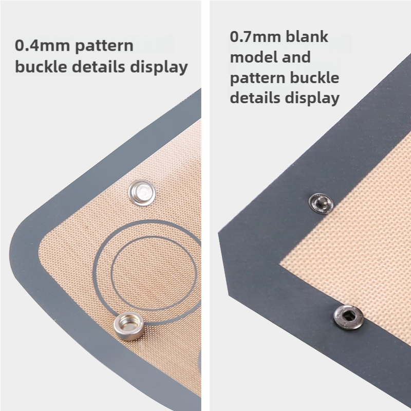 2-piece set (Gray Edge Yellow Background + Red Edge White Background) Non-stick Silicone Baking Mat for Oven & Microwave | Reusable, Thickened Fiber Baking Pad for Macarons, Cookies, Bread, Roasting Chicken, and More