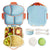 Purple Kids Bento Box with Dividers, Microwave Safe, Leak-Proof Lunch Box with Fork & Spoon - Eco-Friendly PP Plastic, Colorful, Leakproof Food Storage