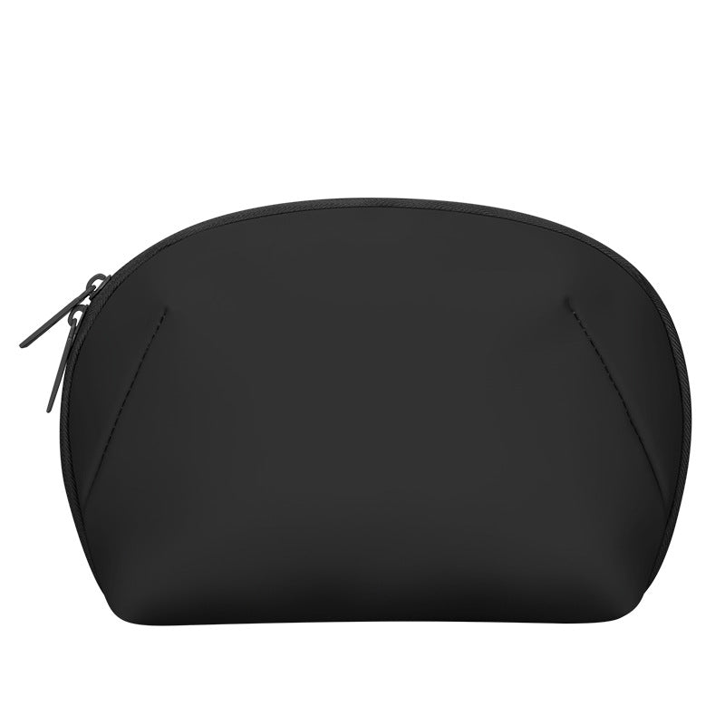 Black Large Capacity Multi-functional PU Digital Storage Organizer Bag, Waterproof &amp; Portable, for Cables, Chargers, and Accessories