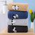 2 Pcs Grey Panda Print Soft Cotton Hand Towel, Super Absorbent Mini Towels, 34x75cm