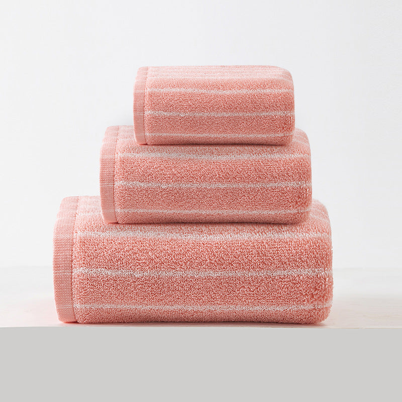 Pink Soft and Absorbent Cotton Towel Set | 3-Piece Luxury Bath Towels - Ideal for Adults, Face &amp; Bath Towels