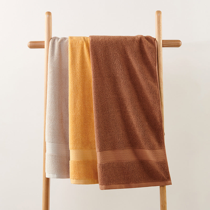 Orange Premium Thick Cotton Bath Towel for Adults - Soft and Absorbent Bathroom Towel