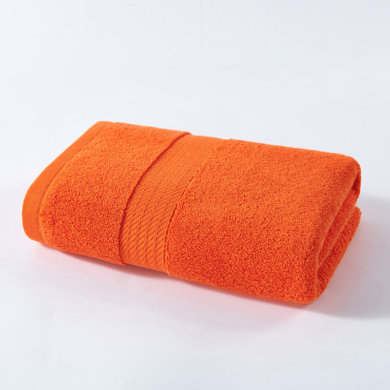 Bright Orange Premium Thick Cotton Bath Towel for Adults - Soft and Absorbent Bathroom Towel