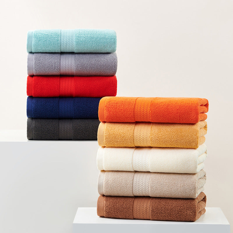 Bright Orange Premium Thick Cotton Bath Towel for Adults - Soft and Absorbent Bathroom Towel