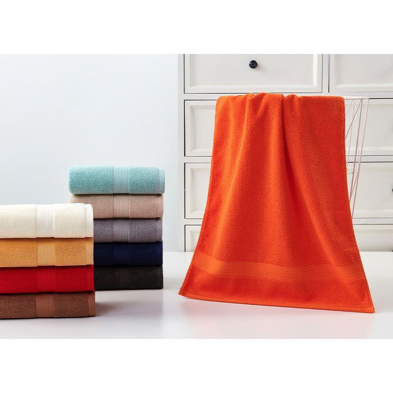 Bright Orange Premium Thick Cotton Bath Towel for Adults - Soft and Absorbent Bathroom Towel