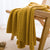 Turmeric 110cm x 150cm Soft Tassel Throw Blanket for Sofa or Bed, Cozy  Casual Blanket for Office Nap, Minimalist Bed End Cover