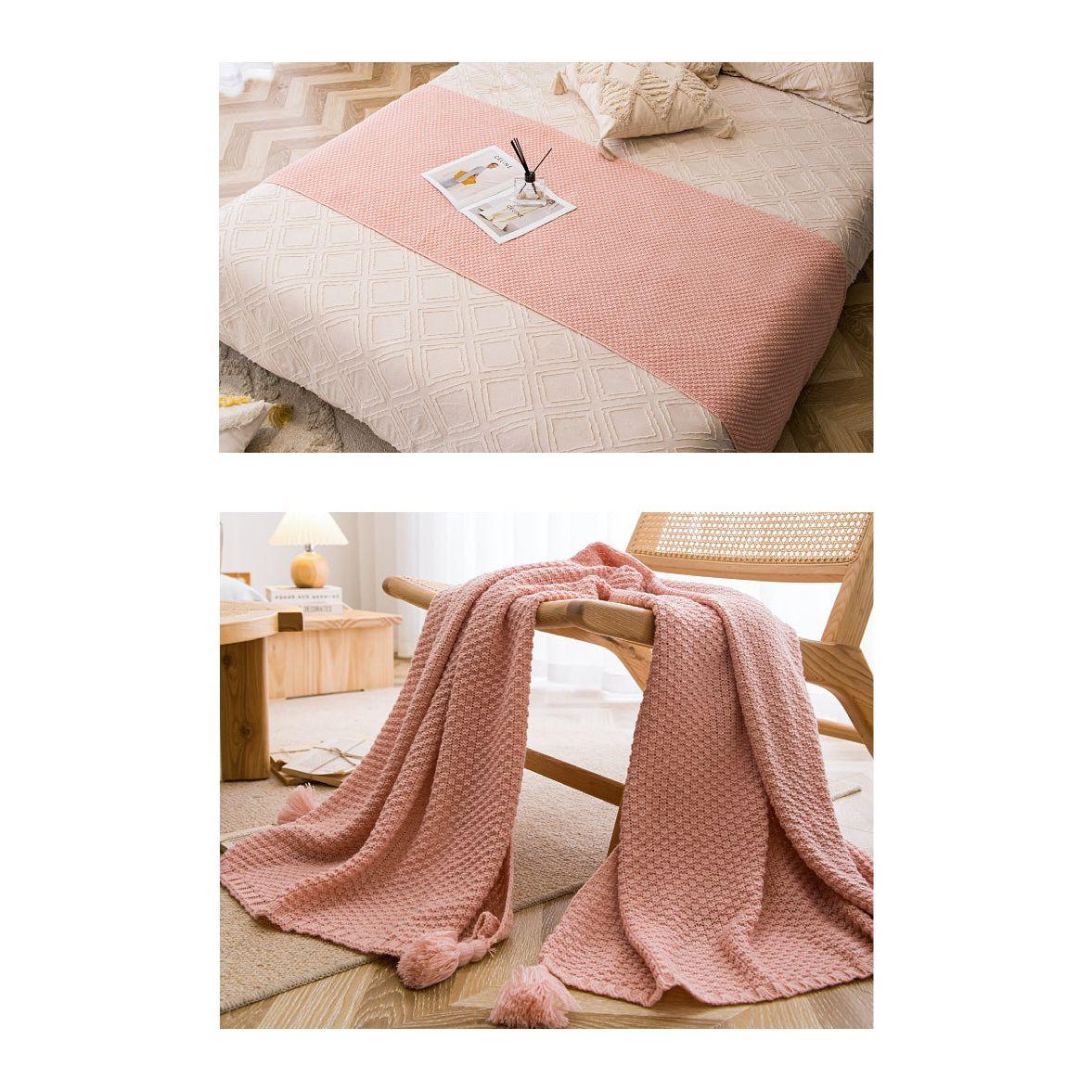 Turmeric 110cm x 150cm Soft Tassel Throw Blanket for Sofa or Bed, Cozy  Casual Blanket for Office Nap, Minimalist Bed End Cover