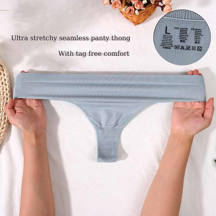 Size M Skin Comfortable  High-Waisted Thong Underwear - 3-Pack for Everyday Comfort