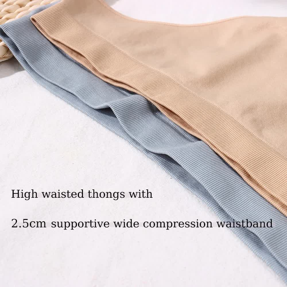 Size L Skin Comfortable  High-Waisted Thong Underwear - 3-Pack for Everyday Comfort