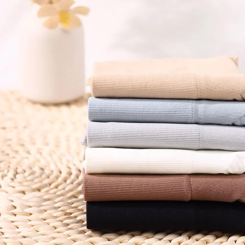 3 Pcs Size M Skin Microfiber High-Waisted Thong Underwear with Tummy Control - Slimming Comfort