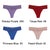 Size S Lace-Trimmed Thong Underwear -4-Pack in Paisley Purple,Tango Red,Princess Blue and Peach Blush