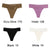 Size L Lace-Trimmed Thong Underwear -4-Pack in Ecru Olive,Violet,Black and White