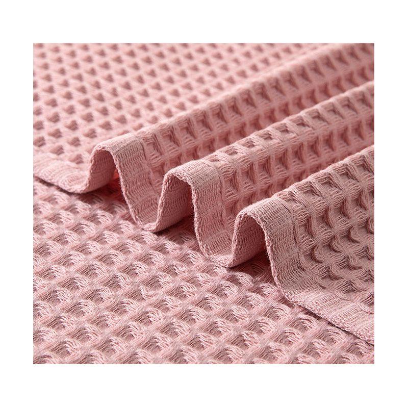 Brown Pure Cotton Waffle Weave Bath Towel - Soft, Absorbent & Extra Large 70x140 cm for Home Use