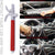 Red Multifunctional Car Steering Wheel Lock - Adjustable and Telescopic Anti-theft & Window Breaker Safety Tool