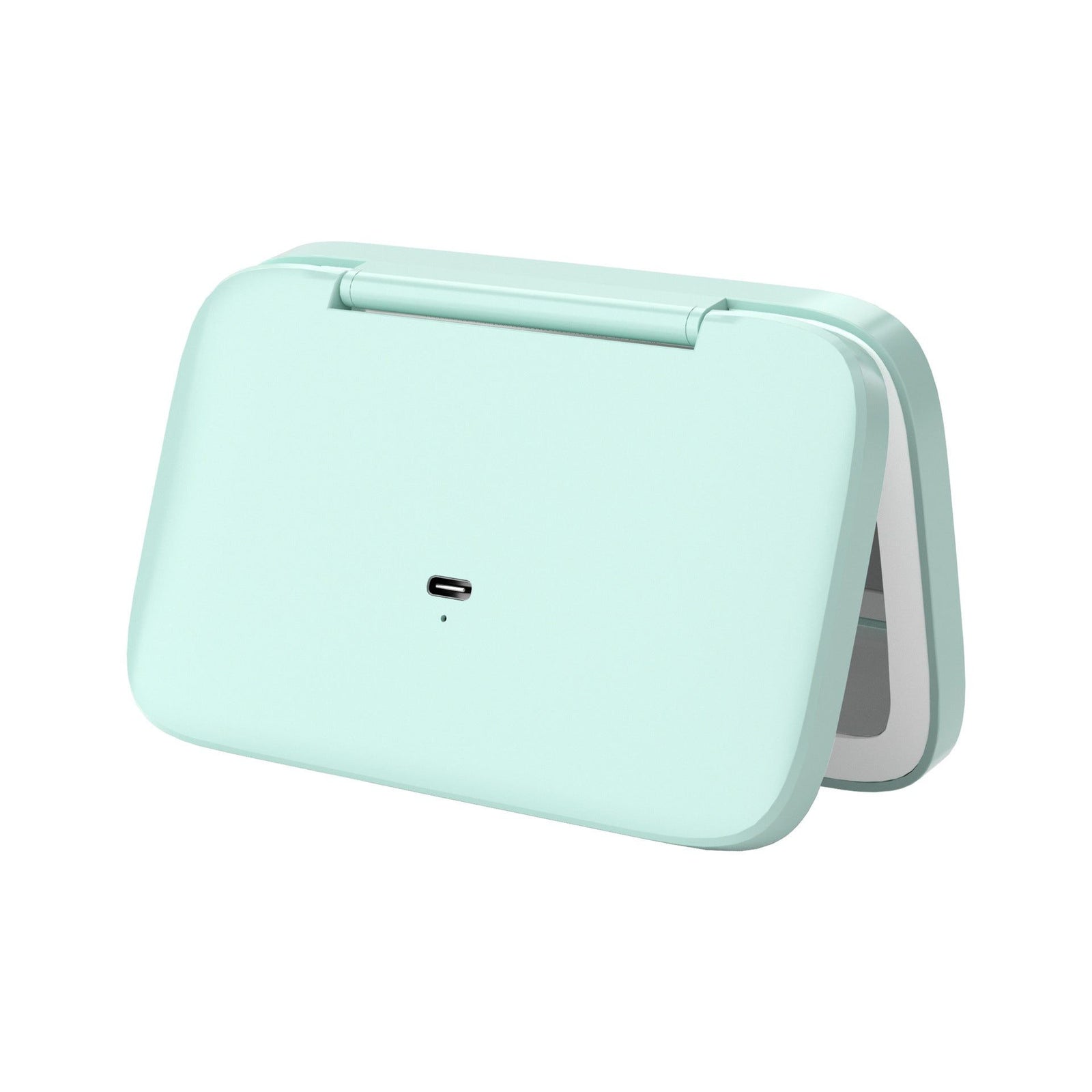 Green MR2326C Portable LED Illuminated Makeup Mirror - Foldable Lighted Vanity Mirror with 802mAh Battery