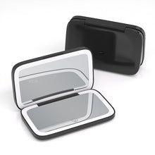 Green MR2326C Portable LED Illuminated Makeup Mirror - Foldable Lighted Vanity Mirror with 802mAh Battery