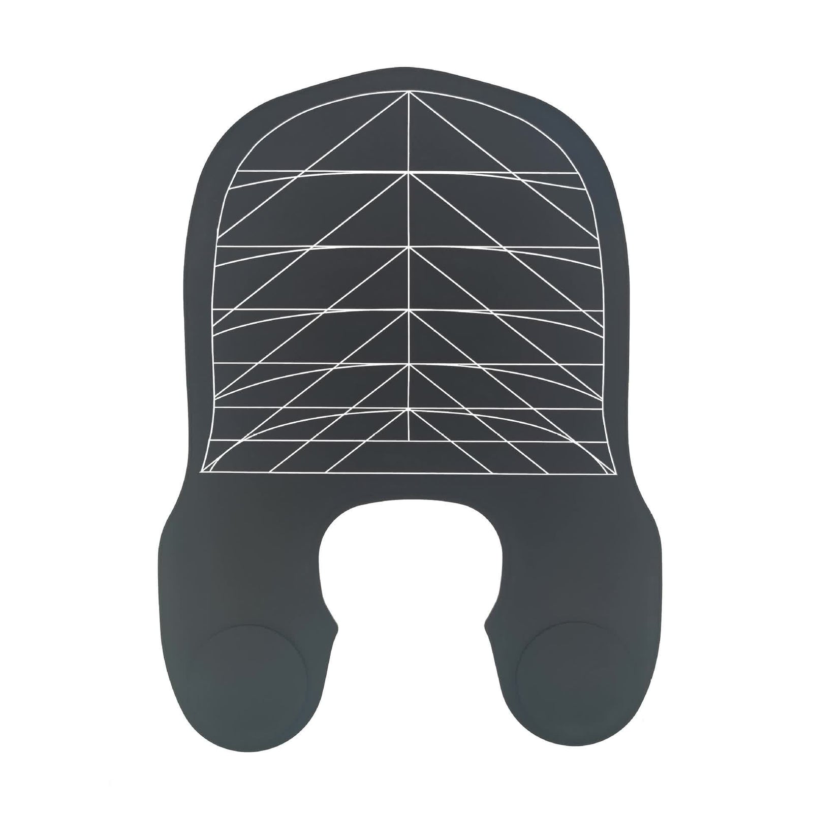 Black Striped Silicone Hairdressing Cape - Extended Oversized Shoulder Pad for Hair Dyeing and Perming